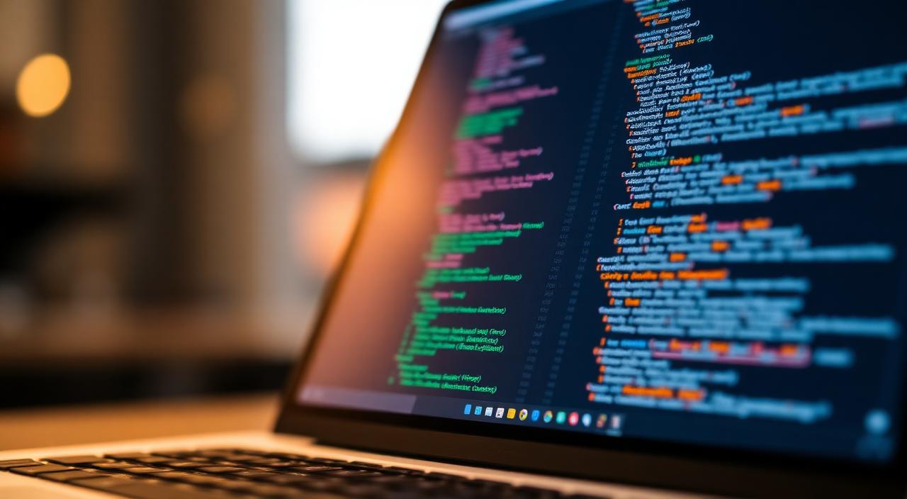 Sauberer Code auf einem modernen Entwickler-Laptop