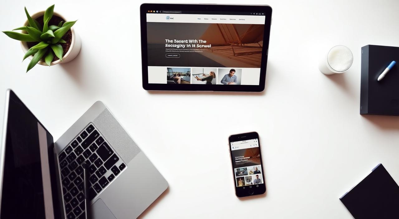 Responsive Website auf Laptop, Tablet und Smartphone